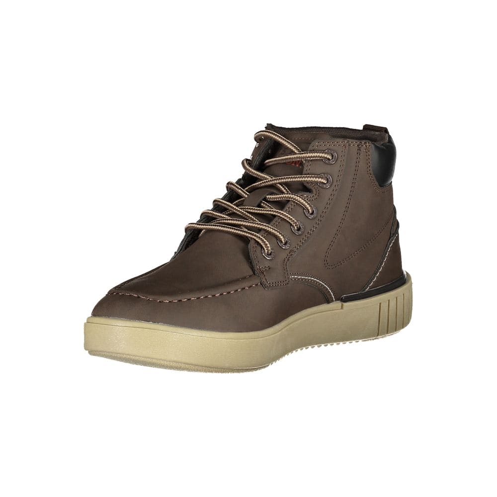 US POLO ASSN. Botas marrones con cordones y estilo ecuestre