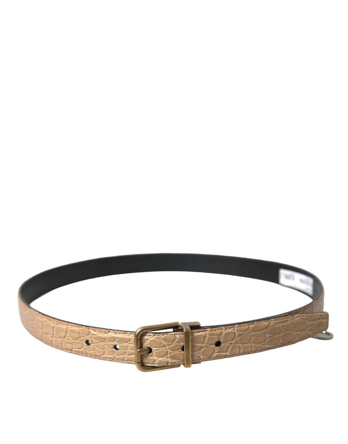 Ceinture élégante en cuir beige Dolce &amp; Gabbana