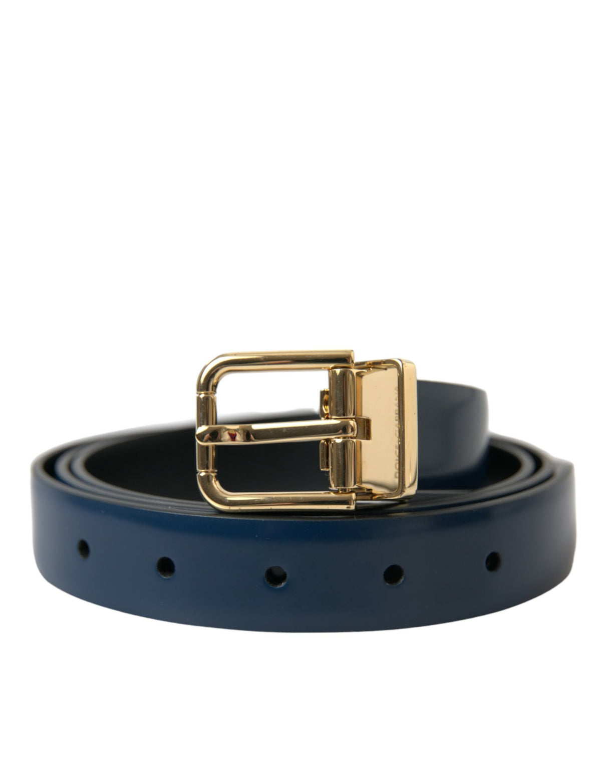 Ceinture élégante en cuir de veau bleu Dolce &amp; Gabbana