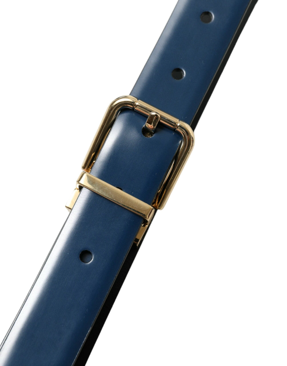 Ceinture élégante en cuir de veau bleu Dolce &amp; Gabbana