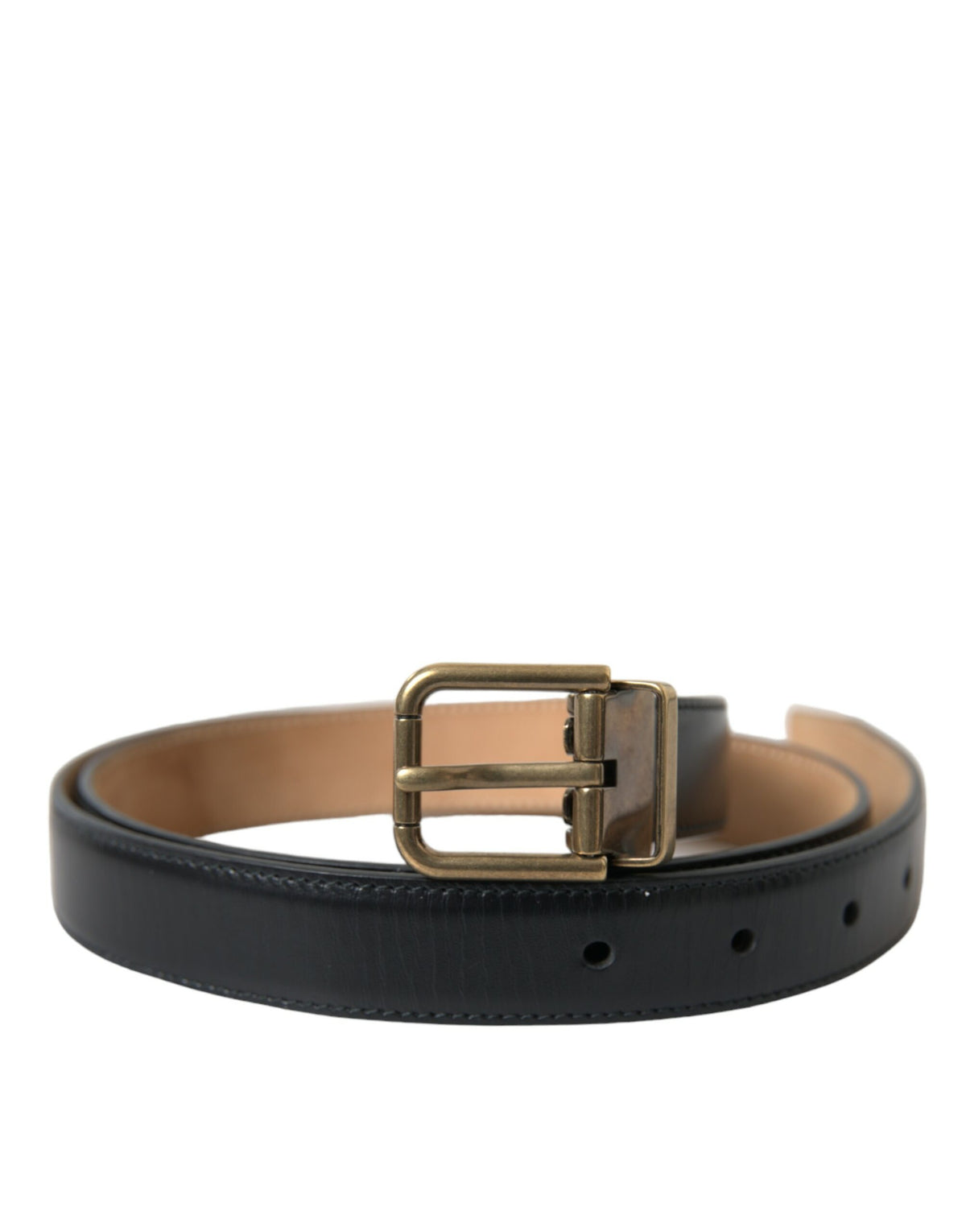 Ceinture élégante en cuir de veau noir Dolce &amp; Gabbana