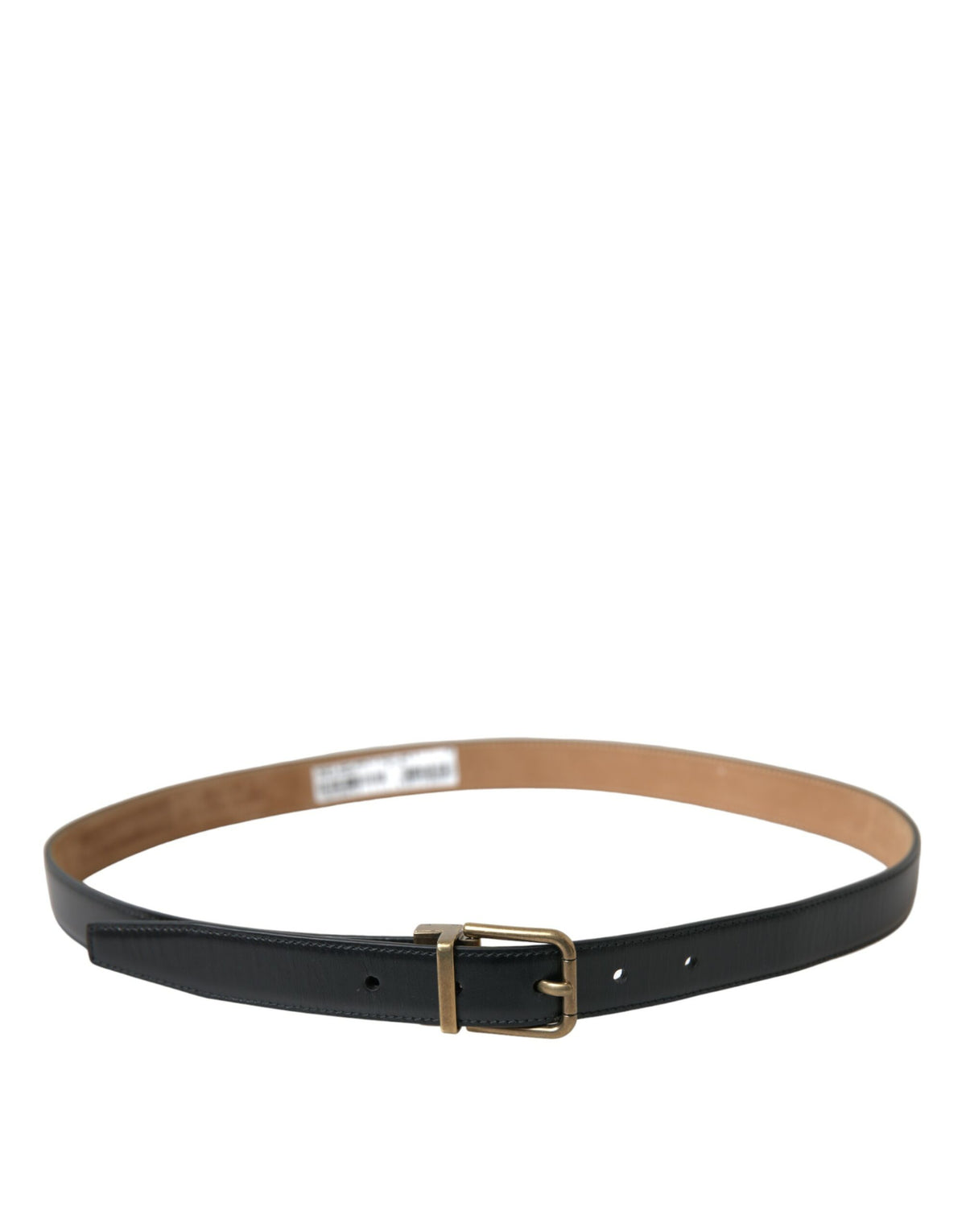 Ceinture élégante en cuir de veau noir Dolce &amp; Gabbana