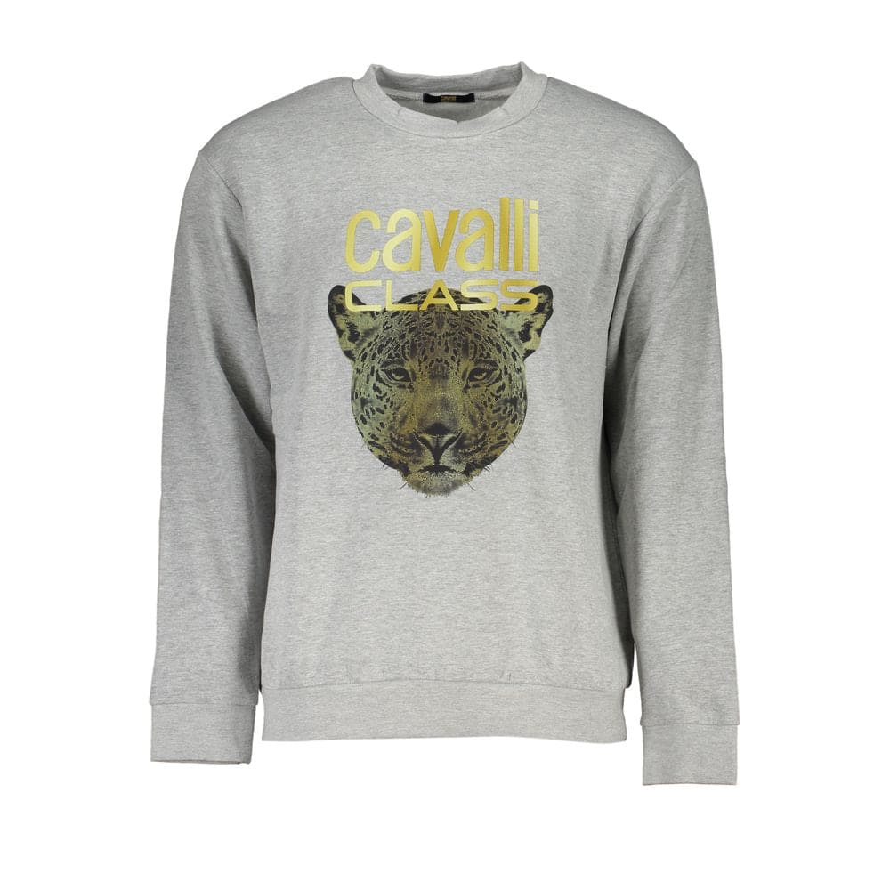 Sweat-shirt ras du cou élégant gris de Cavalli Class