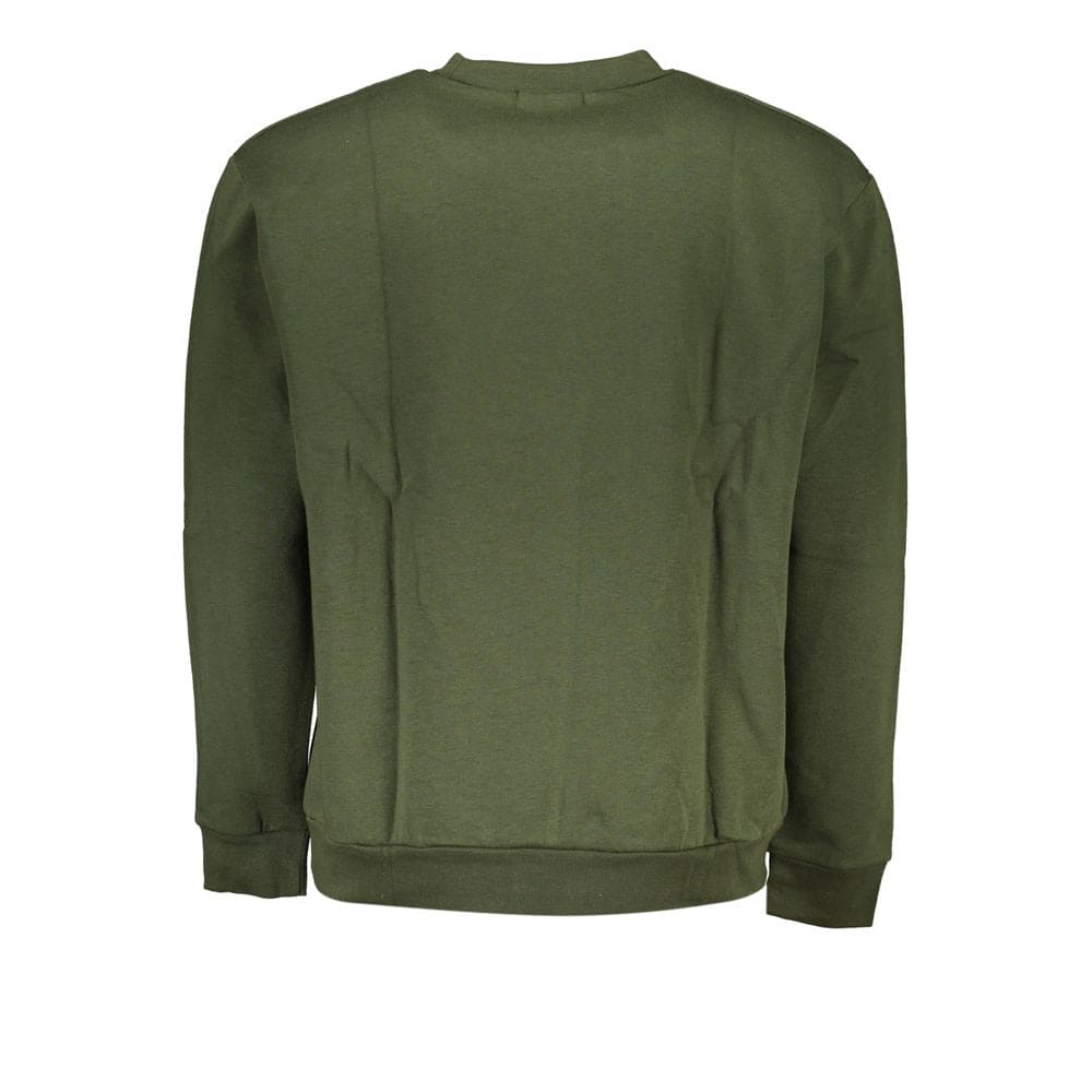 Sudadera elegante de cuello redondo de polar verde de Cavalli Class