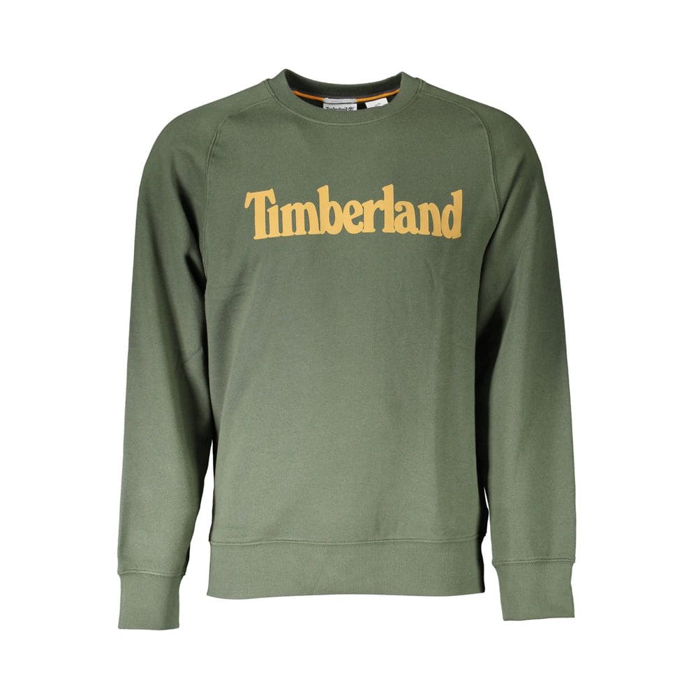 Pull col rond en coton mélangé vert Timberland