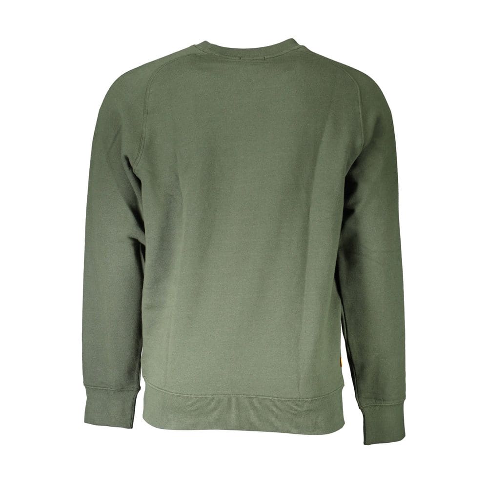 Pull col rond en coton mélangé vert Timberland