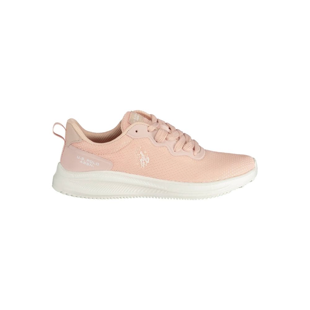 Baskets à lacets roses chics avec détails contrastants US POLO ASSN.