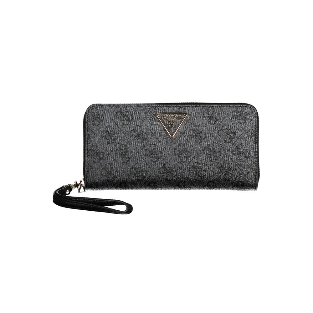 Cartera negra de polietileno con detalle de logotipo Guess Jeans Chic