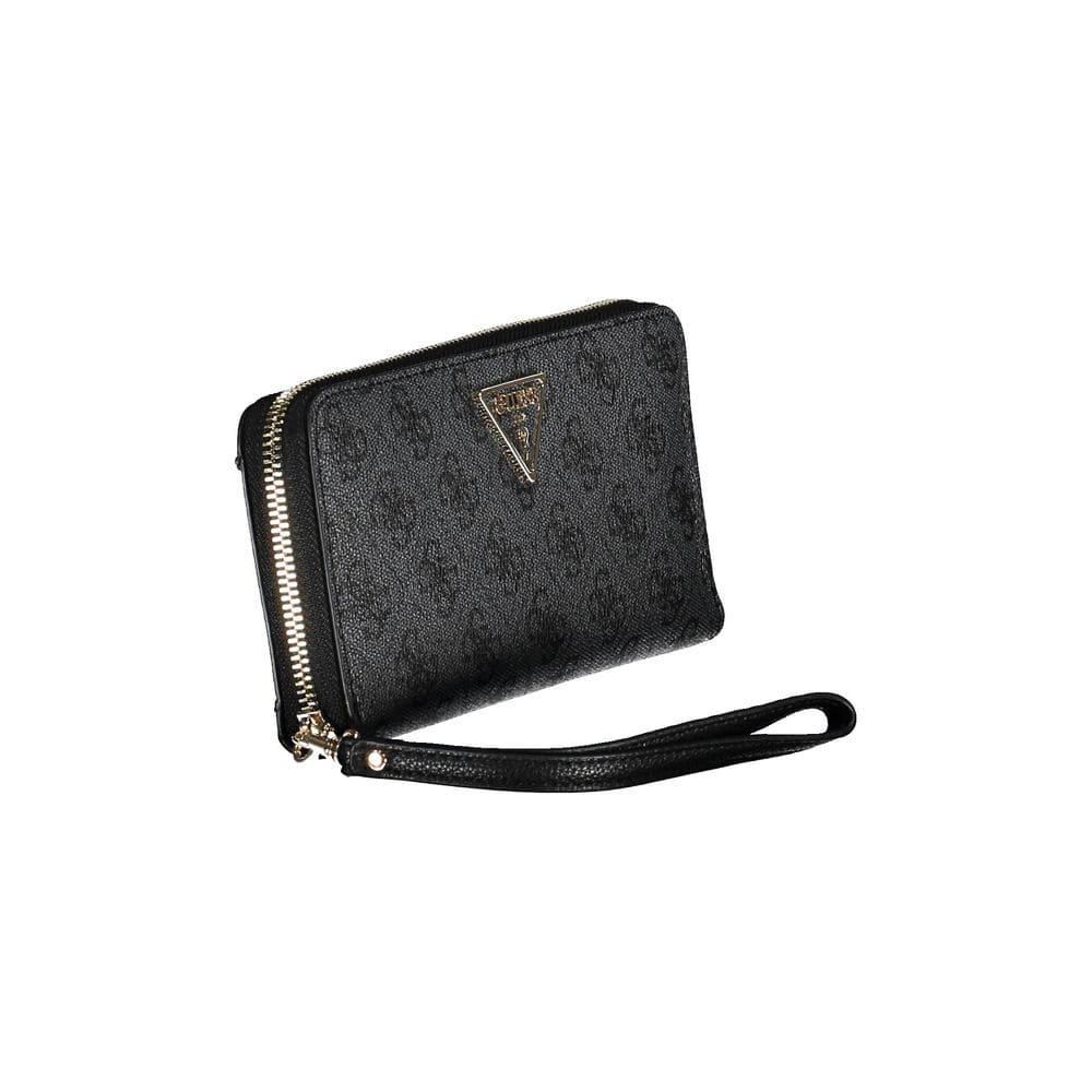 Cartera negra de polietileno con detalle de logotipo Guess Jeans Chic