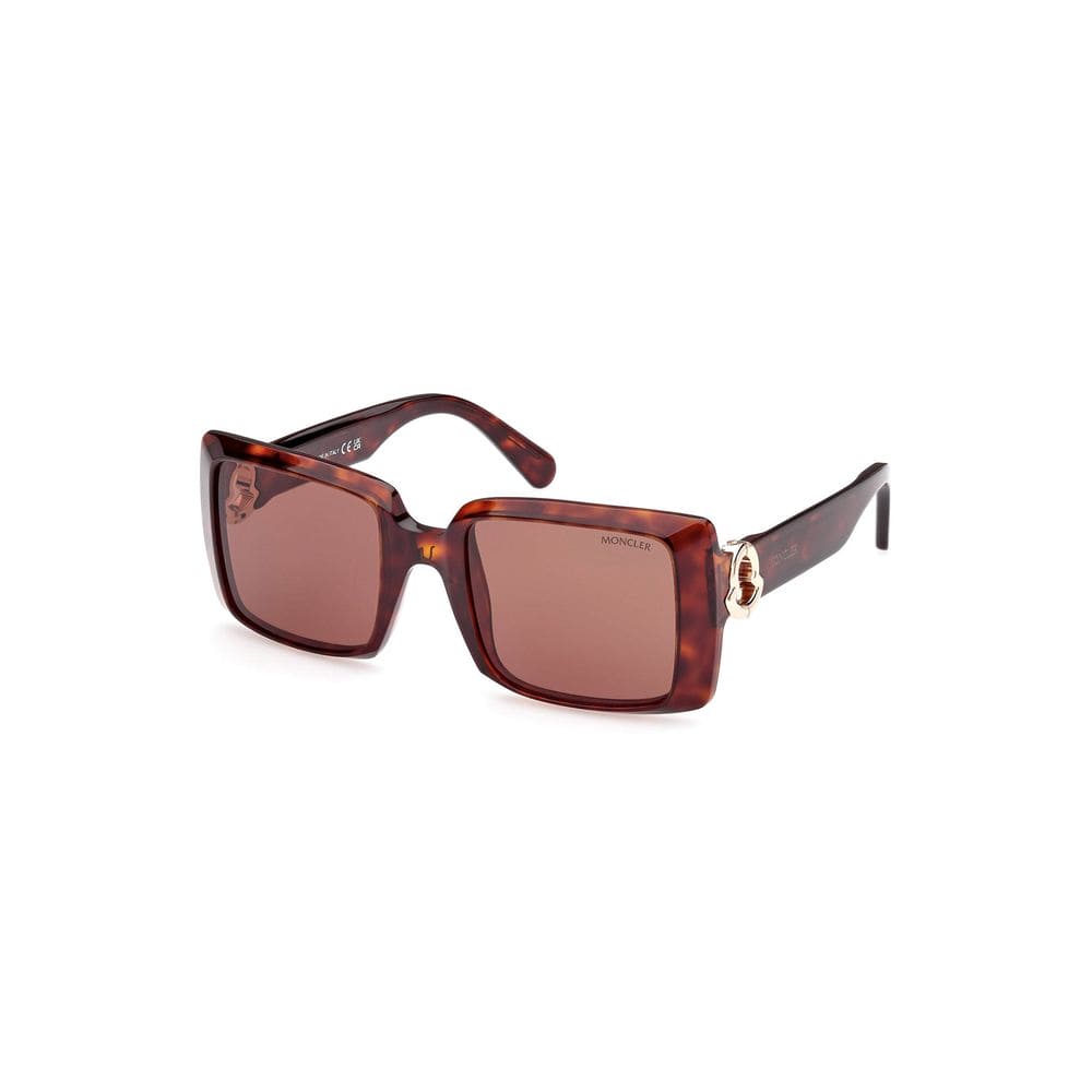 Lunettes de soleil rectangulaires à verres marron chic de Moncler