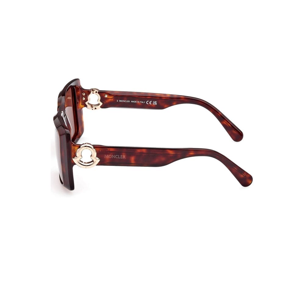 Lunettes de soleil rectangulaires à verres marron chic de Moncler