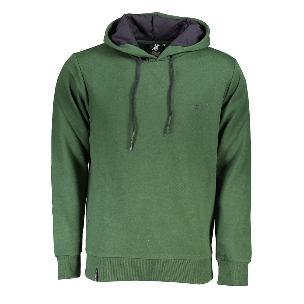 Sudadera con capucha elegante verde con bordados de US Grand Polo