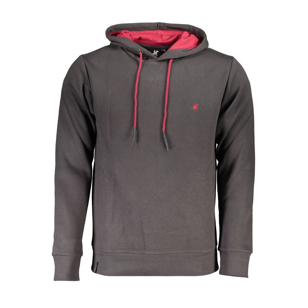 Sudadera con capucha US Grand Polo Chic gris con detalle de bordado