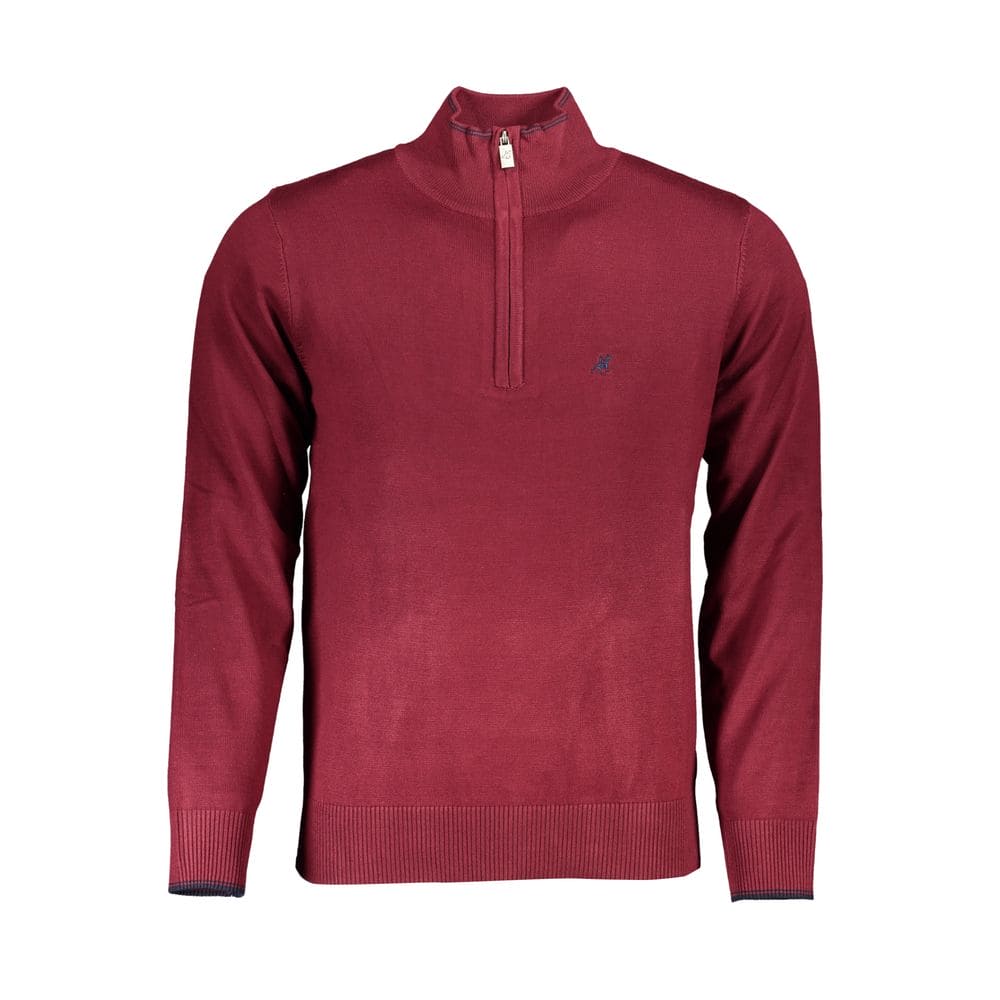 Pull élégant à demi-zip US Grand Polo avec détails brodés