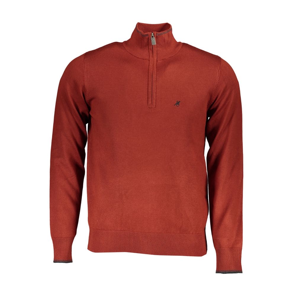 Pull brodé US Grand Polo Bronze à demi-zip