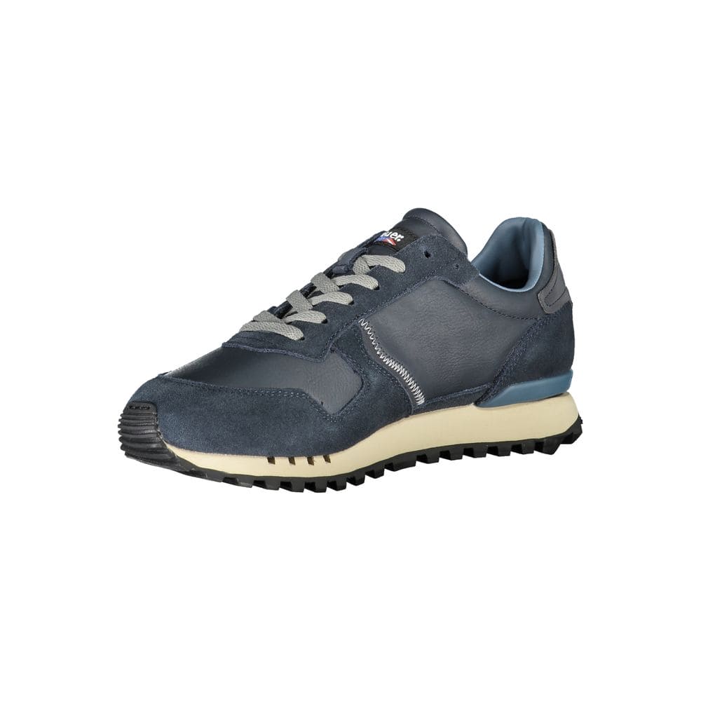 Zapatillas deportivas elegantes de color azul Blauer con detalle de cordones en contraste