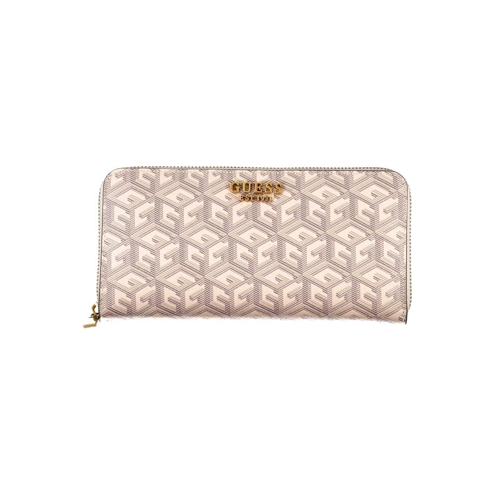 Cartera Chic Beige con Múltiples Compartimentos de Guess Jeans