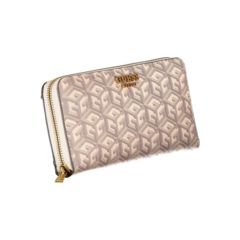 Cartera Chic Beige con Múltiples Compartimentos de Guess Jeans