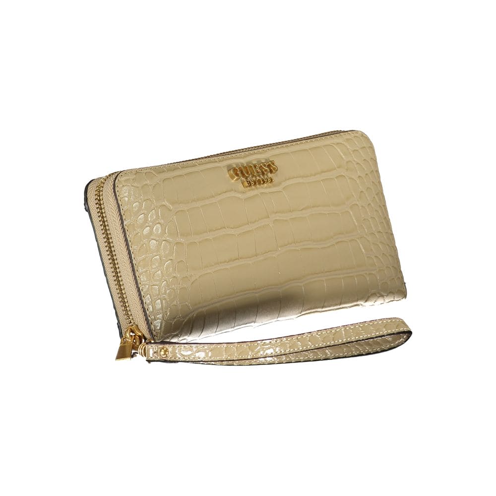 Cartera Chic Beige con Múltiples Compartimentos de Guess Jeans