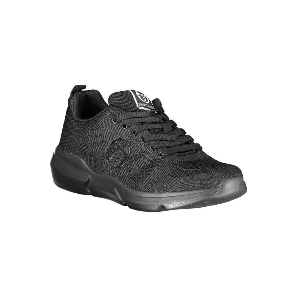 Baskets à lacets noires élégantes Sergio Tacchini avec détails contrastés