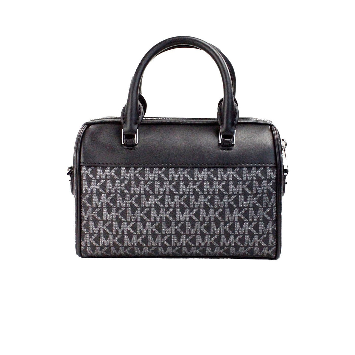 Sac à main Michael Kors Travel XS en PVC noir et argent avec signature