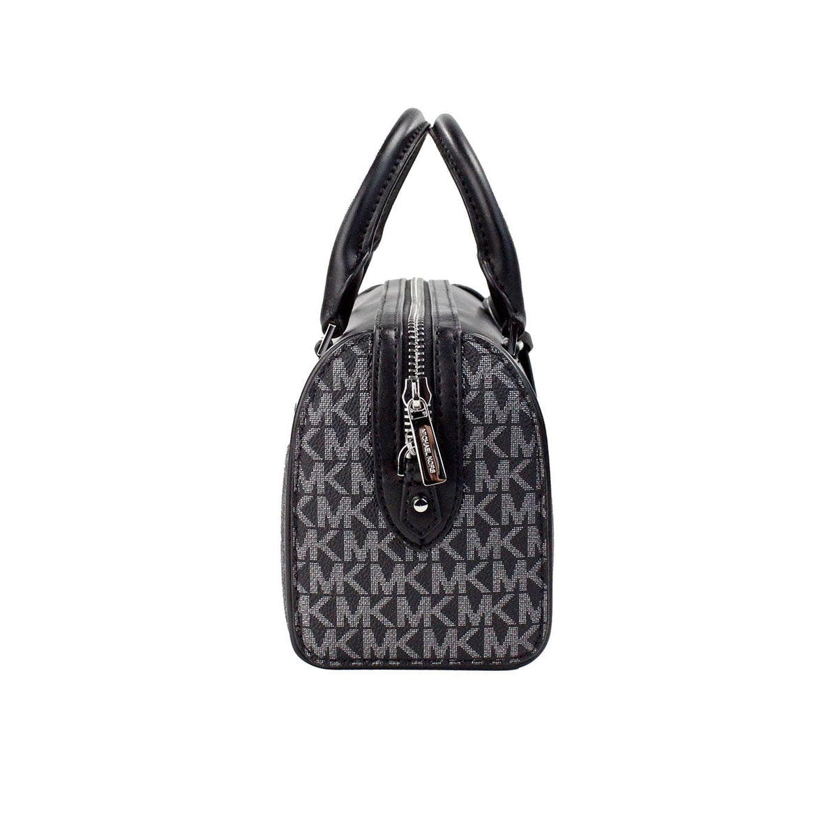 Sac à main Michael Kors Travel XS en PVC noir et argent avec signature