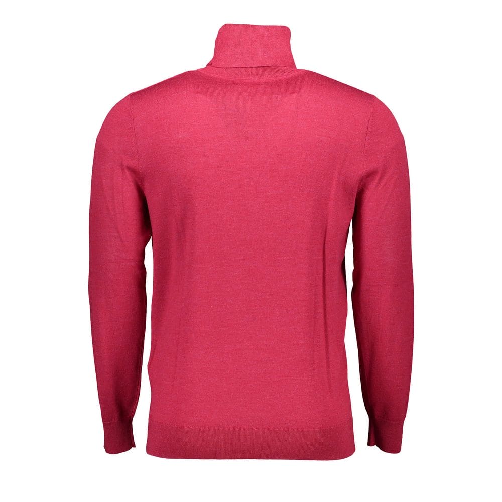 Suéter elegante de cuello alto en color rosa de Gant en pura lana