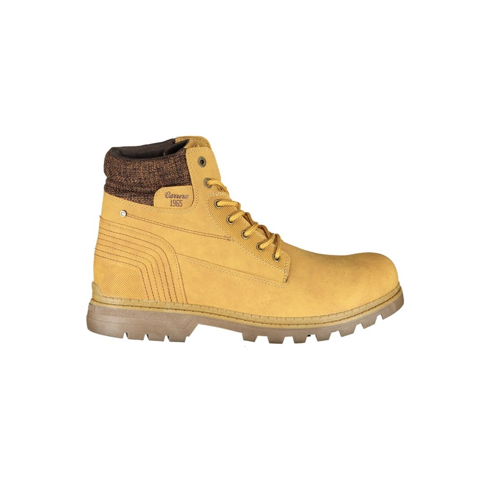 Bottes Carrera Sleek à lacets jaunes avec détails contrastés