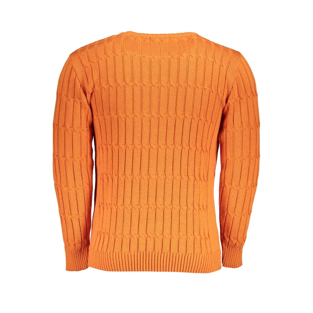 Pull ras du cou torsadé US Grand Polo orange