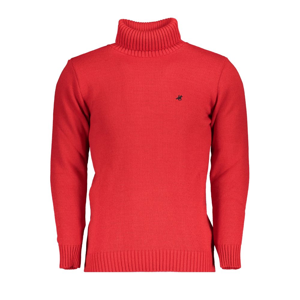 Pull col roulé élégant US Grand Polo avec détails brodés