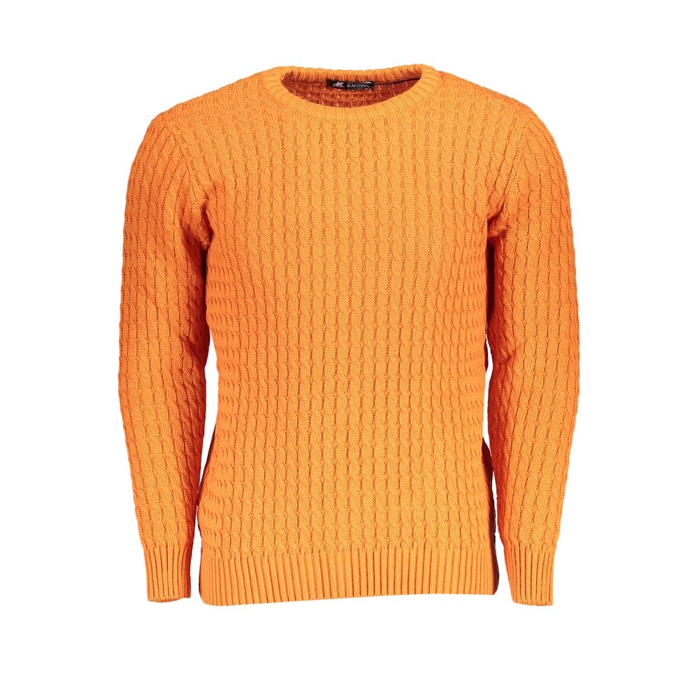 Pull ras du cou torsadé élégant US Grand Polo orange