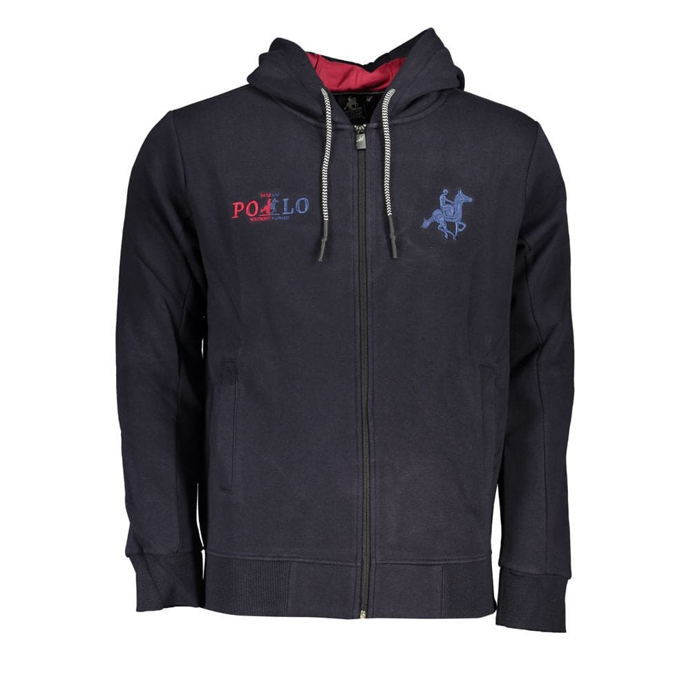 Sudadera con capucha de polar azul chic US Grand Polo