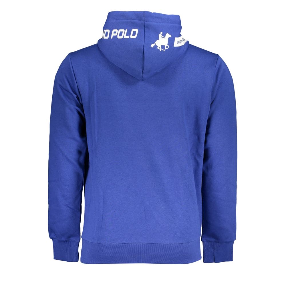 Sudadera con capucha de polar azul elegante US Grand Polo con detalle de logotipo