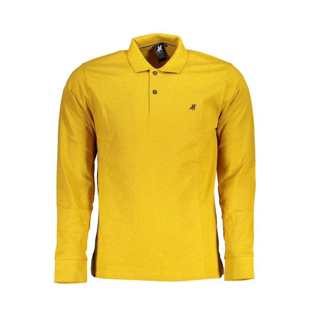 Polo clásico de algodón amarillo con bordado US Grand Polo