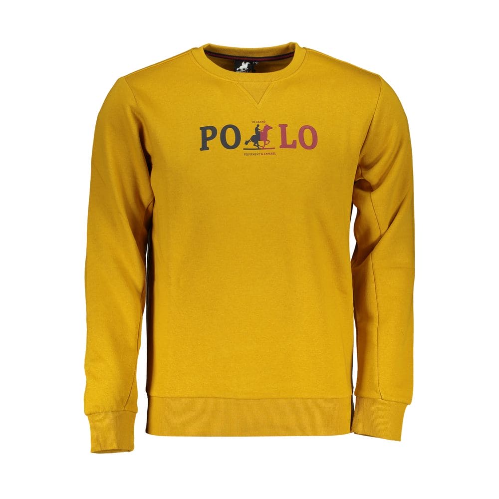 Sweat-shirt ras du cou en polaire jaune soleil US Grand Polo