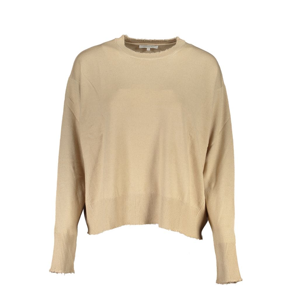 Pull ras du cou beige chic de Patrizia Pepe avec détails contrastés