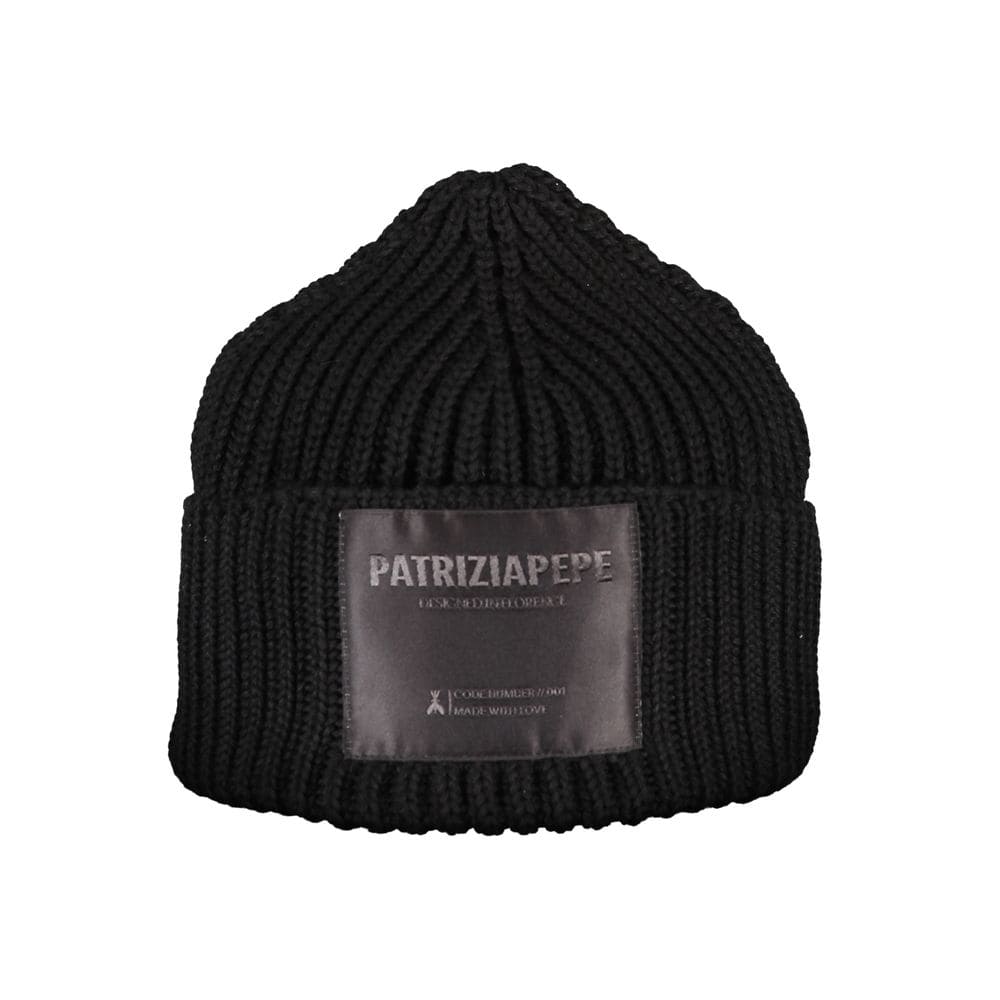 Patrizia Pepe Elegante Sombrero Con Logo Negro