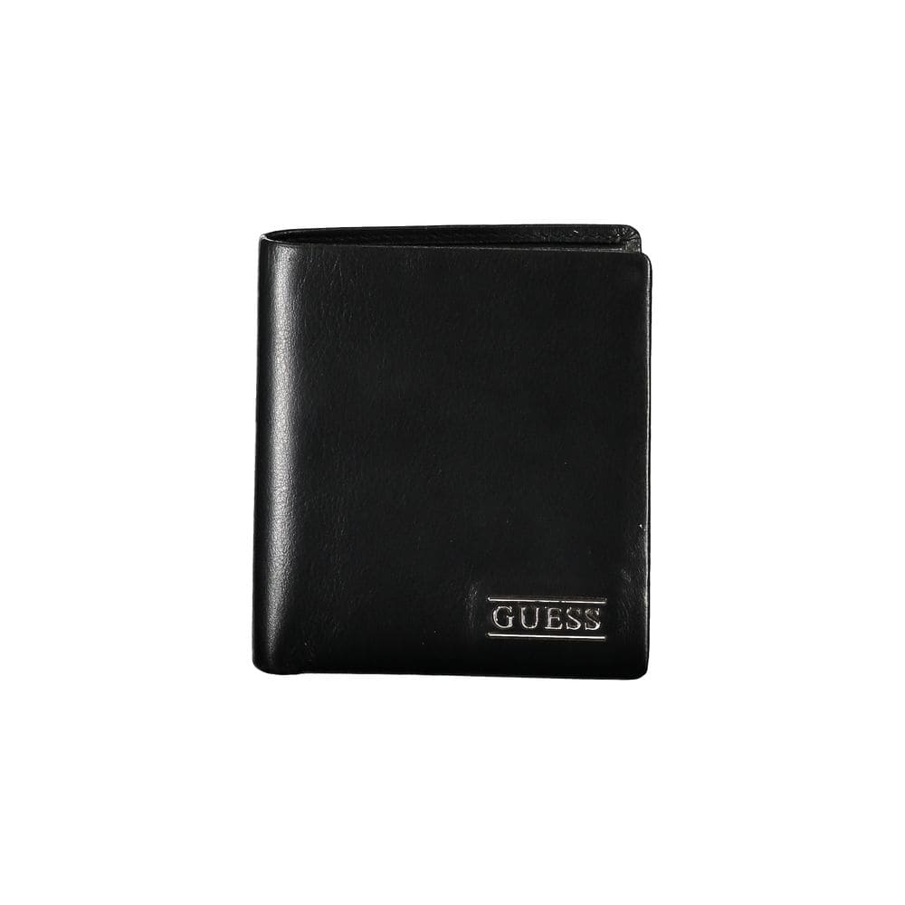 Cartera elegante de cuero negro Guess Jeans para hombre