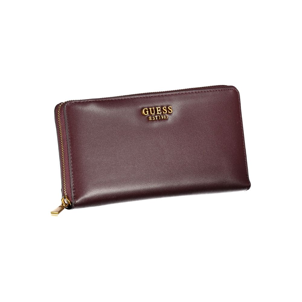 Cartera elegante con tres compartimentos en color morado de Guess Jeans