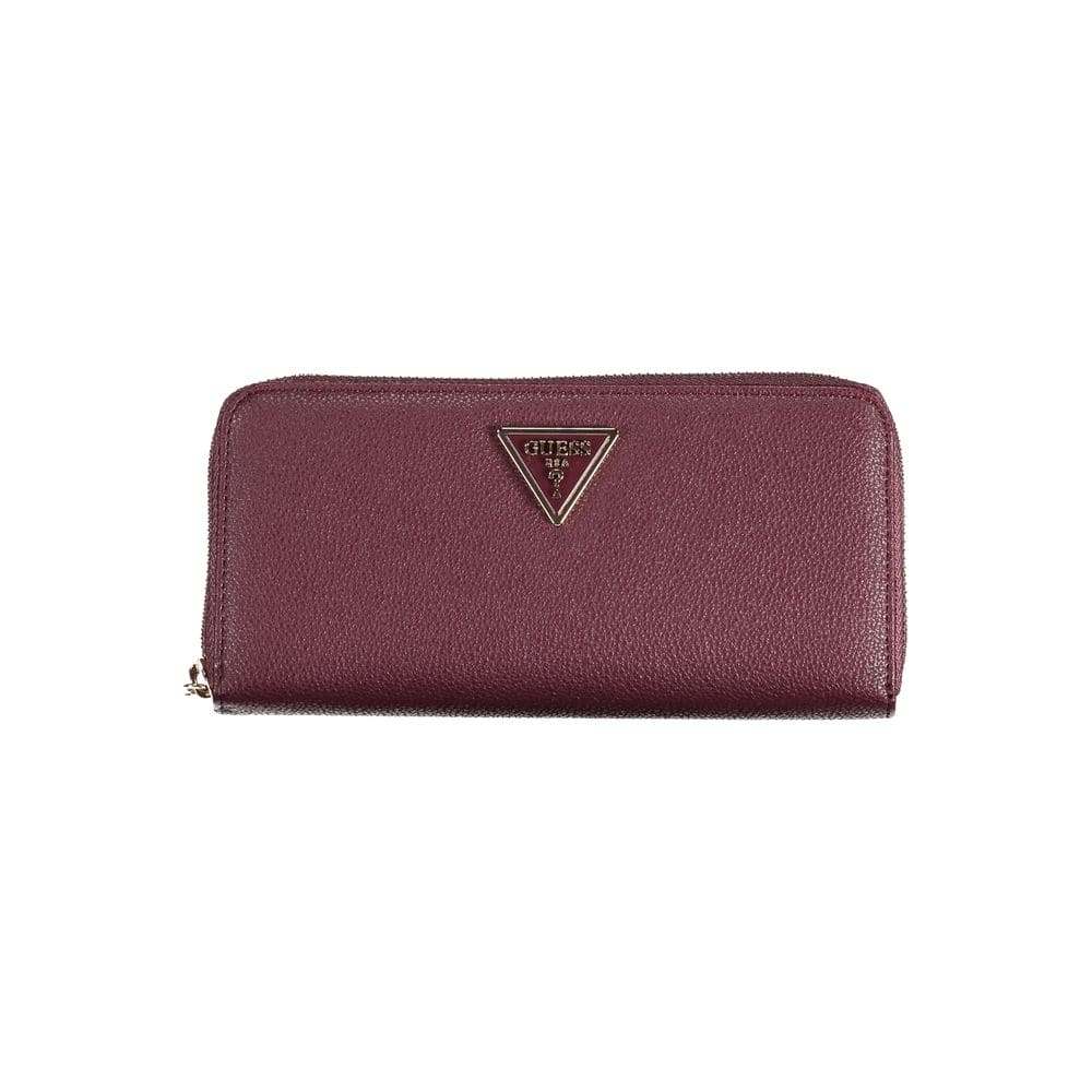 Cartera elegante de polietileno color morado de Guess Jeans