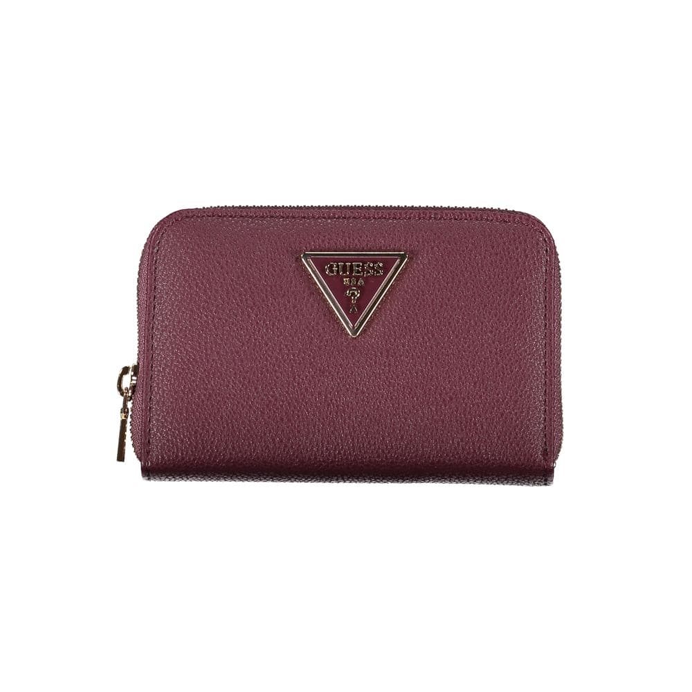 Cartera elegante de varios compartimentos en color morado de Guess Jeans