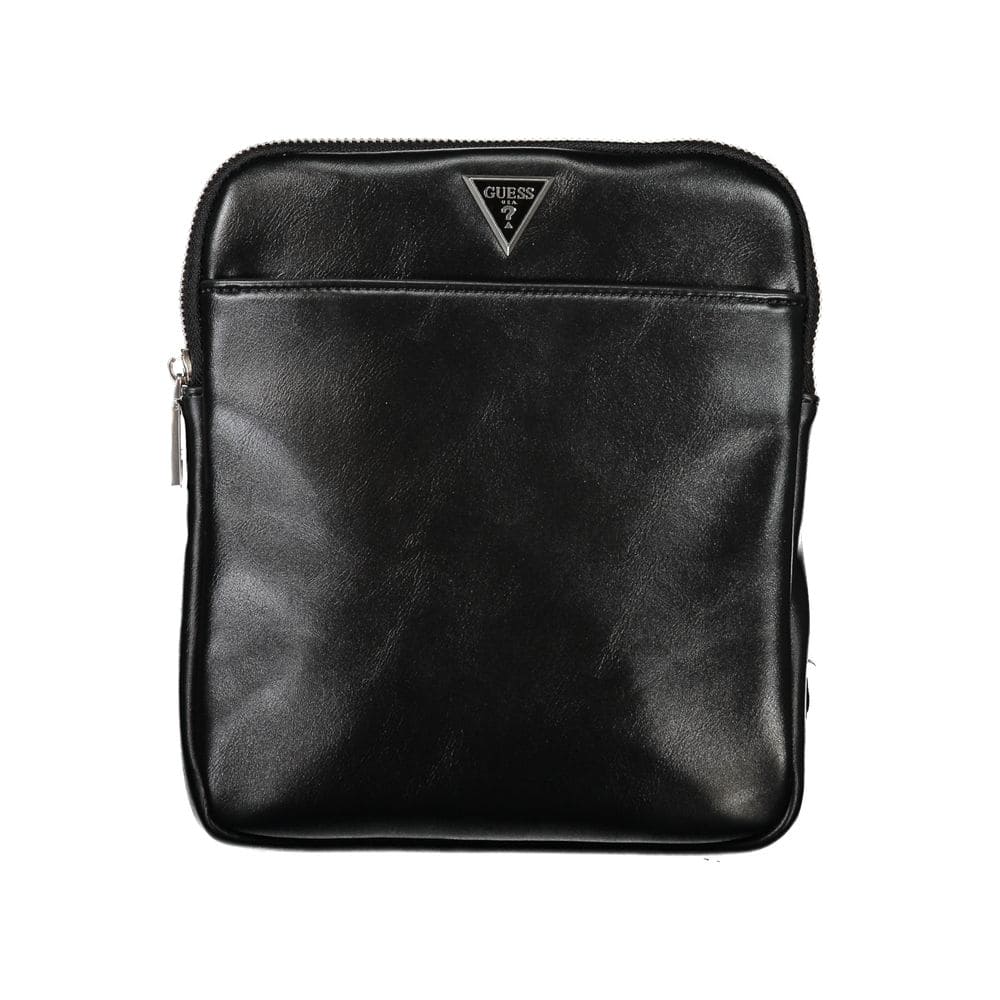 Bolso de hombro elegante negro Guess Jeans con correa ajustable