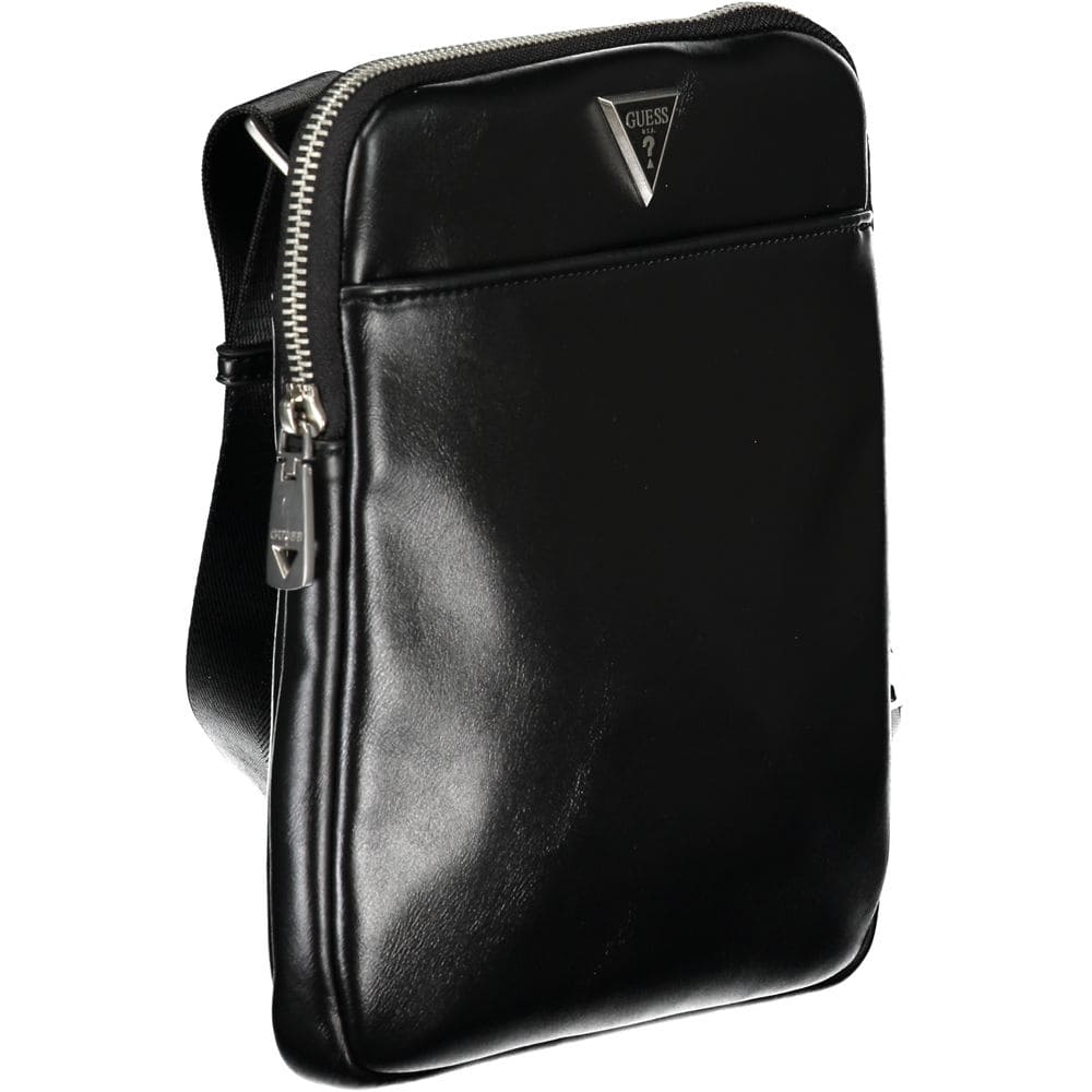 Bolso de hombro elegante negro Guess Jeans con correa ajustable