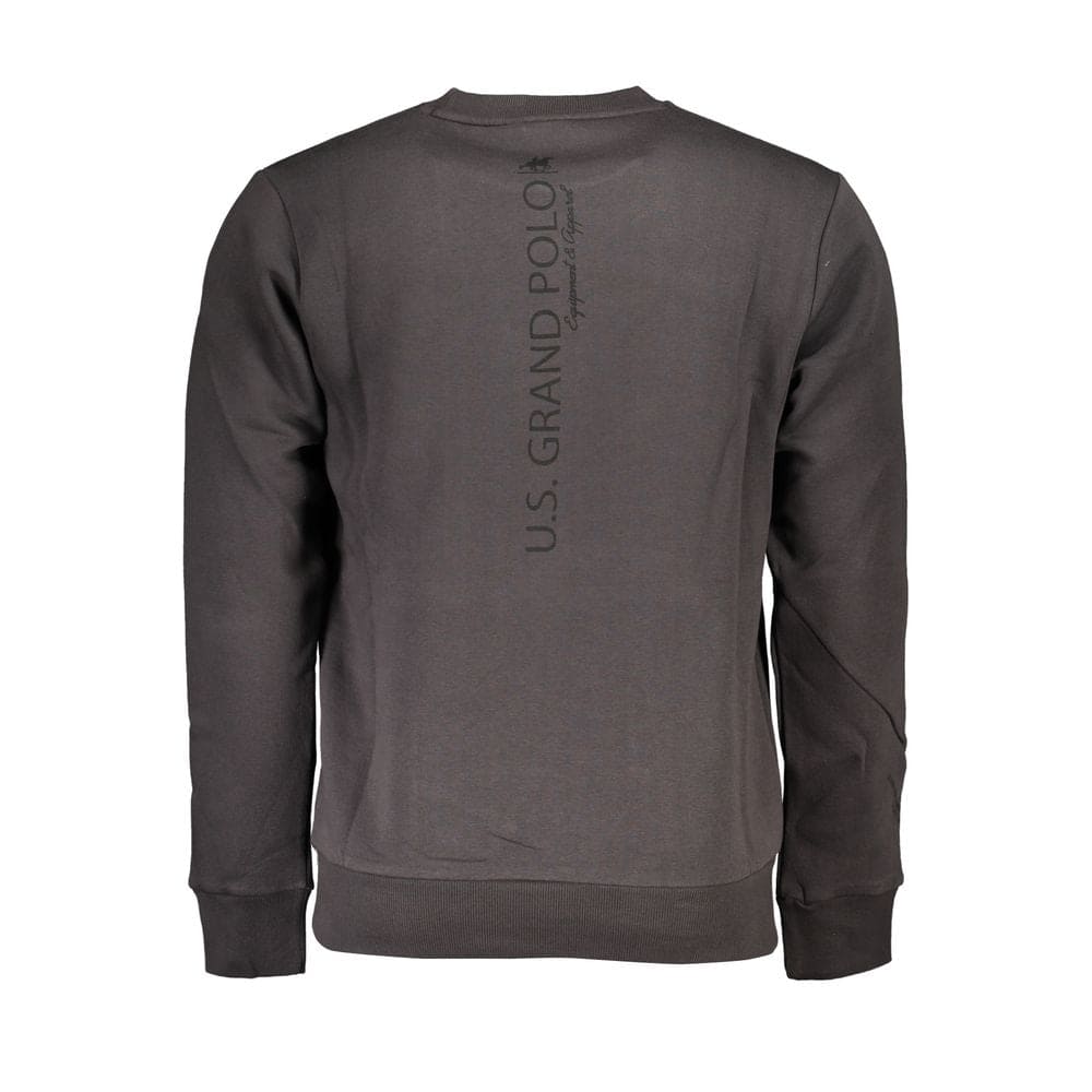 Sweat-shirt ras du cou en polaire gris élégant US Grand Polo