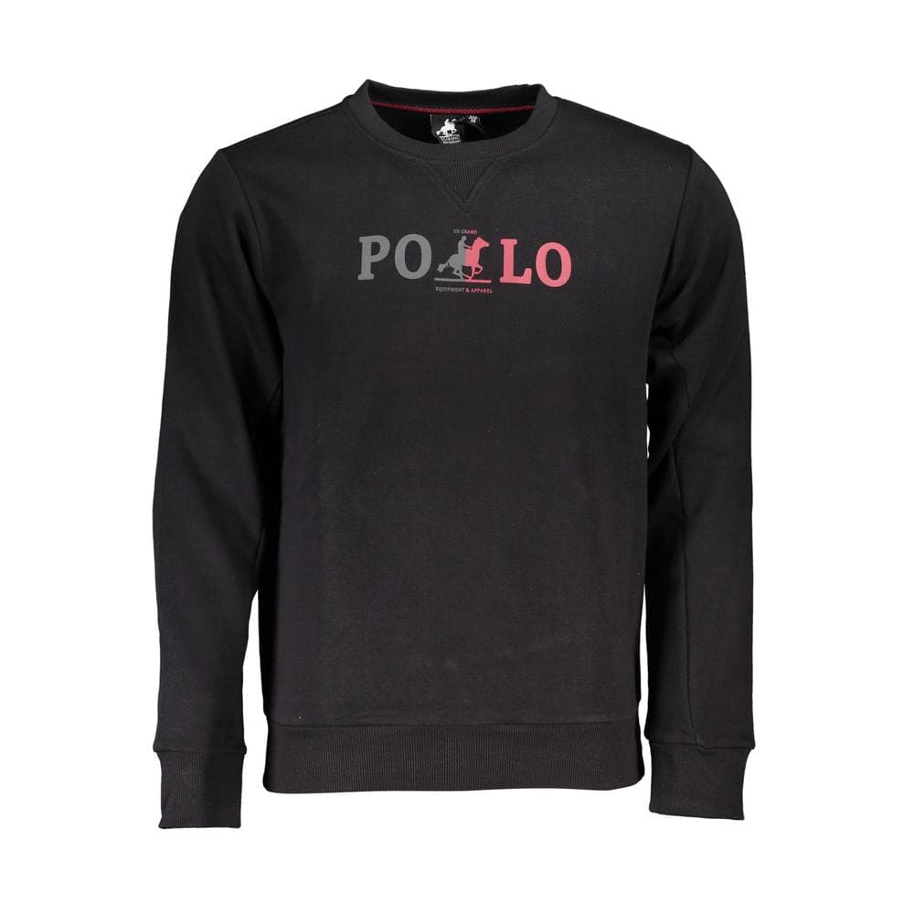 Sweat-shirt en polaire à col ras du cou US Grand Polo Chic en noir