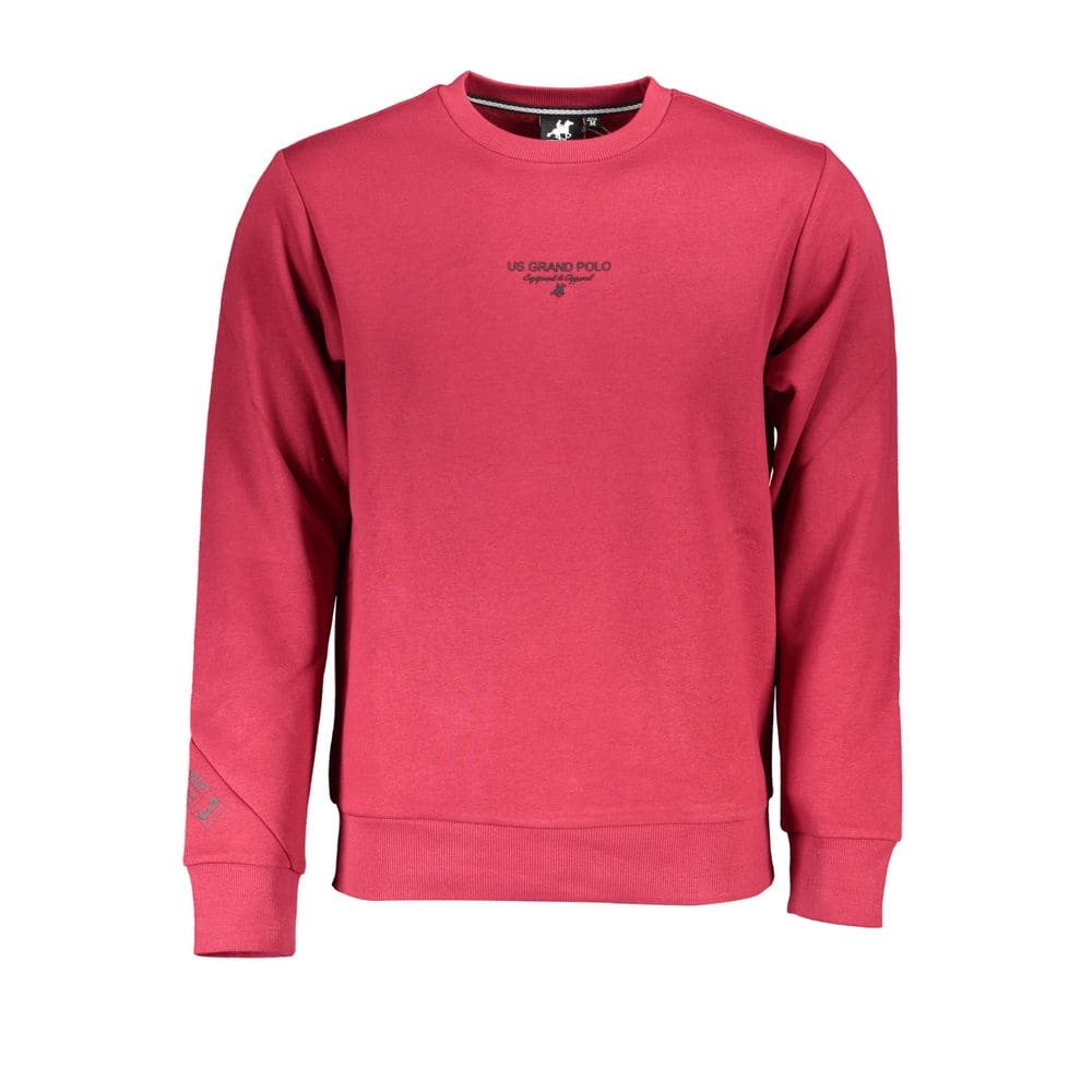 Sweat-shirt ras du cou en polaire rose chic US Grand Polo