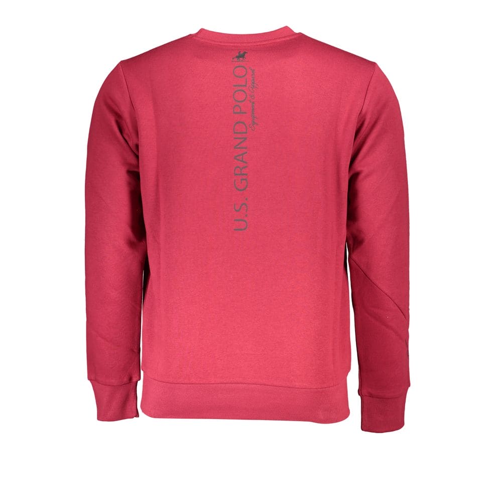 Sweat-shirt ras du cou en polaire rose chic US Grand Polo