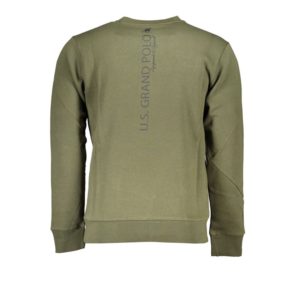 Sudadera polar con cuello redondo y diseño vintage de Grand Polo de EE. UU. en color verde