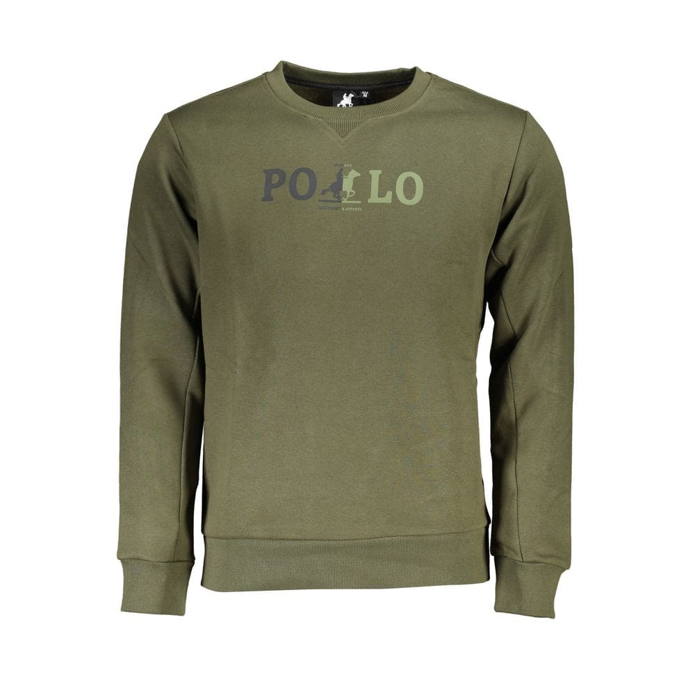 Sudadera elegante con cuello redondo verde US Grand Polo