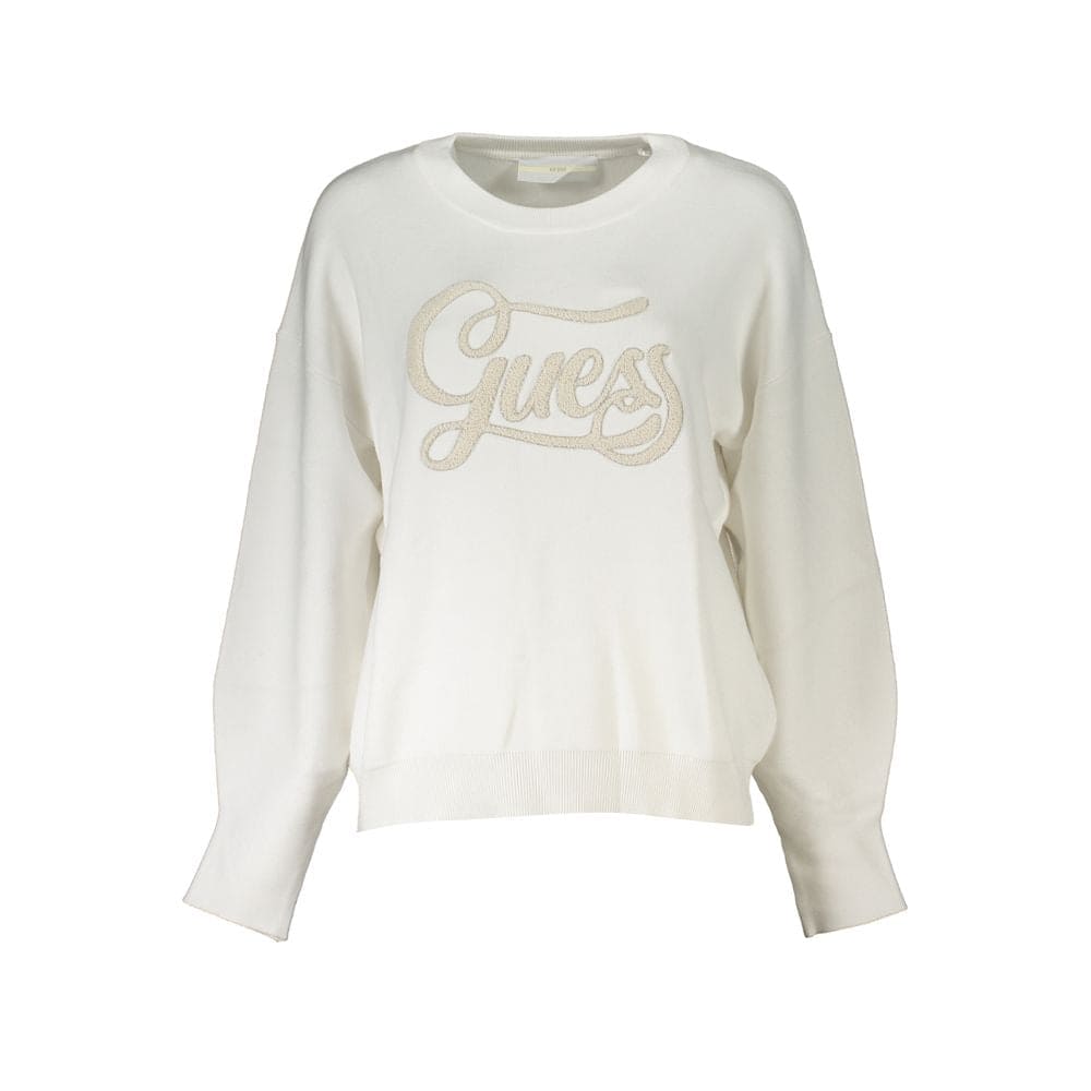 Pull col rond brodé élégant Guess Jeans